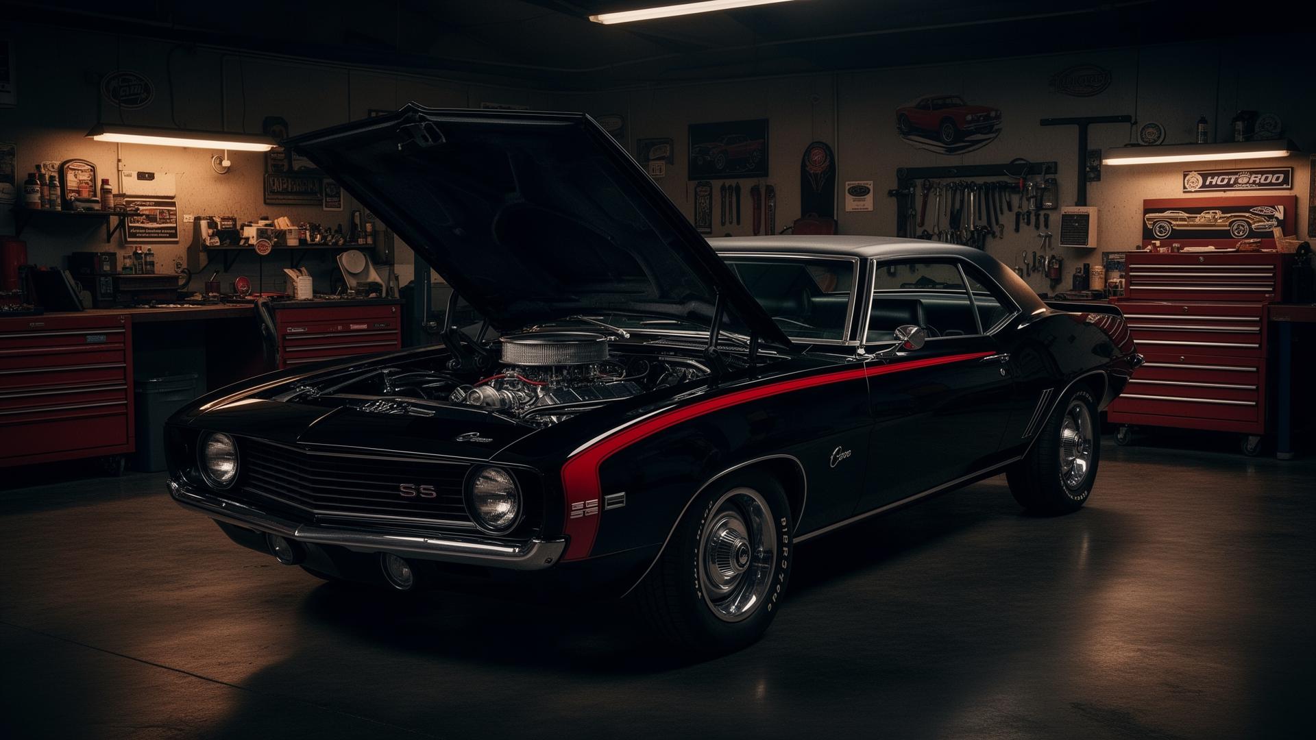 Classic muscle car hero image